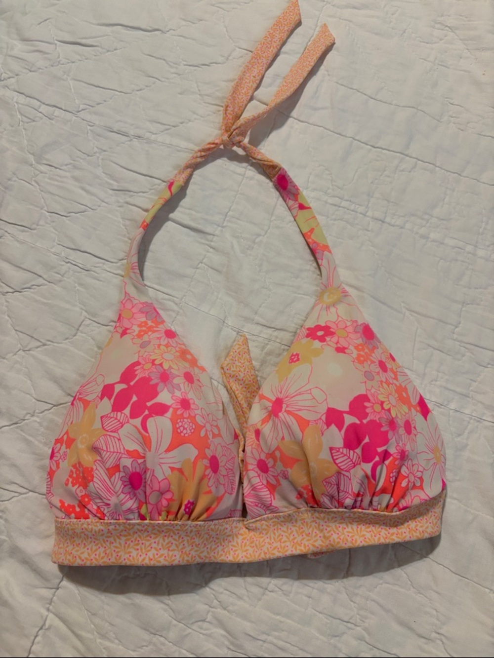 Victoria's Secret Pink‎ Floral Halter Bikini Top